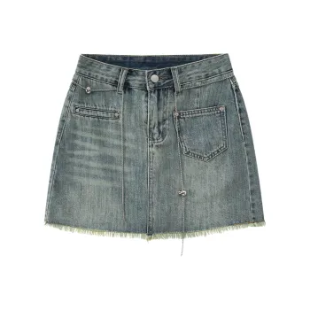 Checkitout Denim Shorts Women's Light Blue