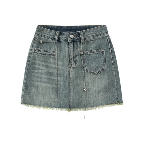 Checkitout Denim Shorts Women's Light Blue