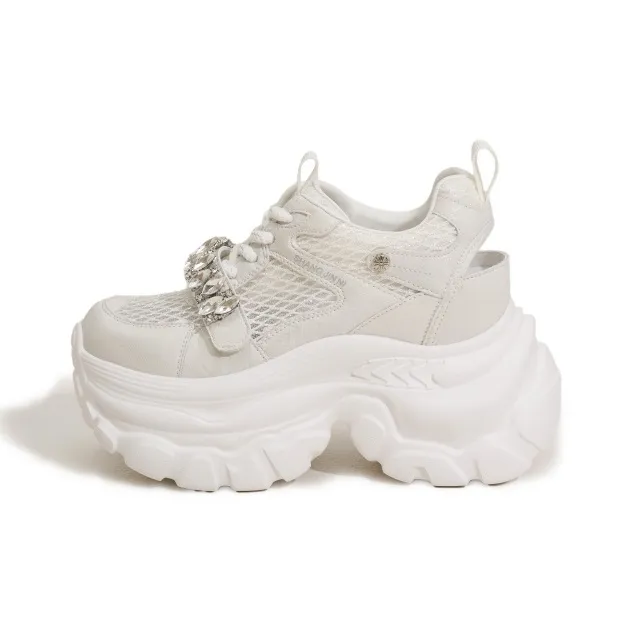 Milan Love Song Cushioning, Slip Resistant, Abrasion Resistant, Lightweight, Breathable Low Top Chunky Sneakers Women's-6
