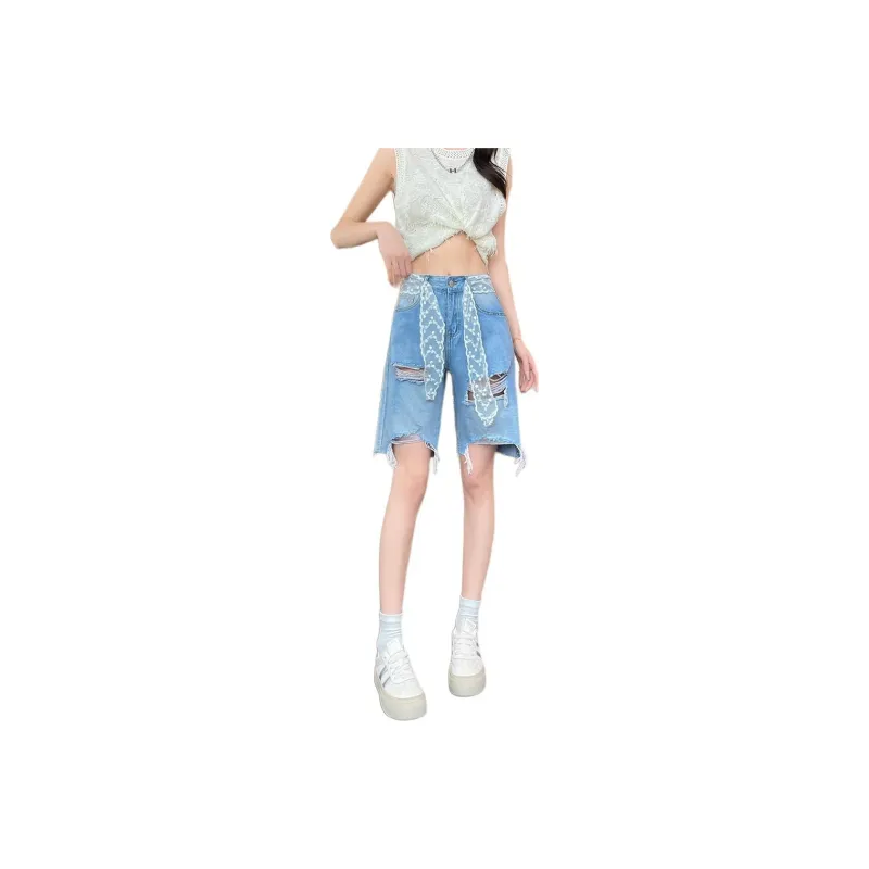 ORIGIN Denim Shorts Women's Light Blue-0