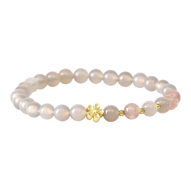Cloudy Sky Chalcedony Bracelets Women's-0