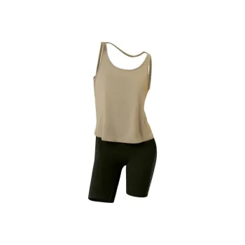 Meesu Fitness Sets Women's Willow Mist Yellow+Ancient Vine Green 2 Pcs Clothing Sets[without Pads]