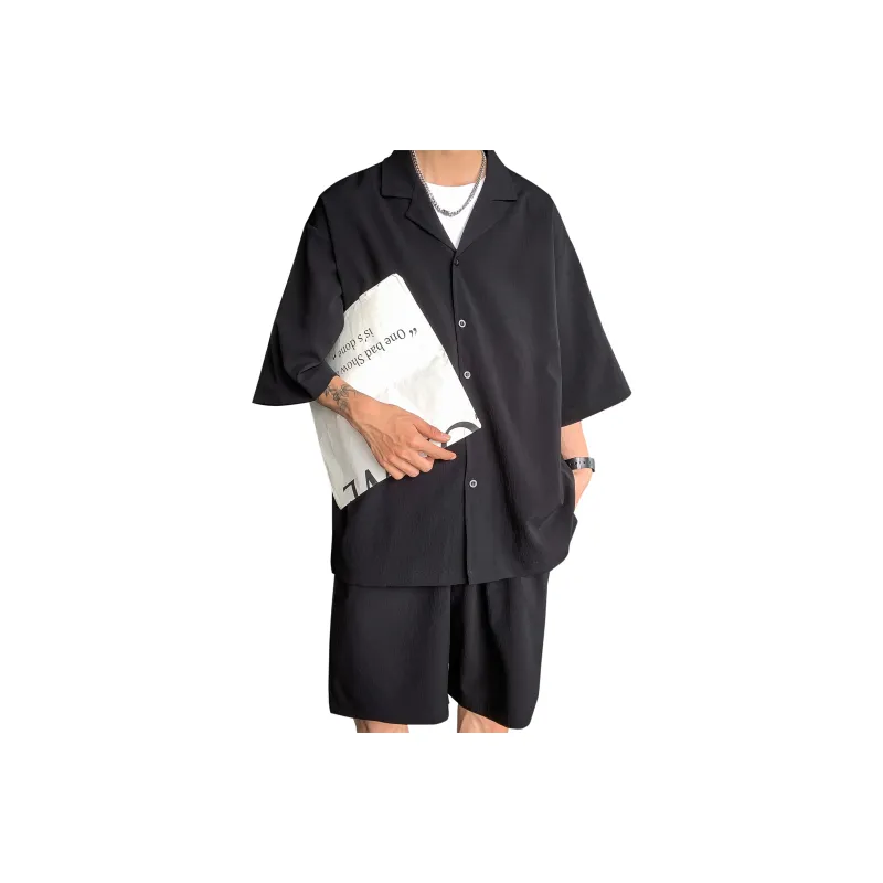 MARK WAFFLE Shirt Matching Set Unisex-5