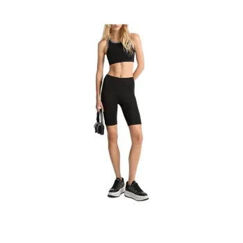 MICHAEL KORS Logo Tape Stretch Nylon Biker Shorts