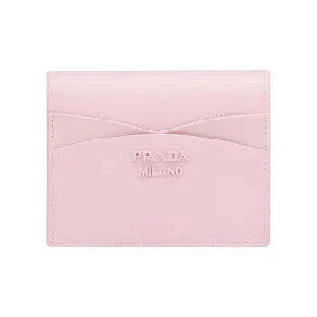PRADA Saffiano Leather Wallet Women's Snow Pink