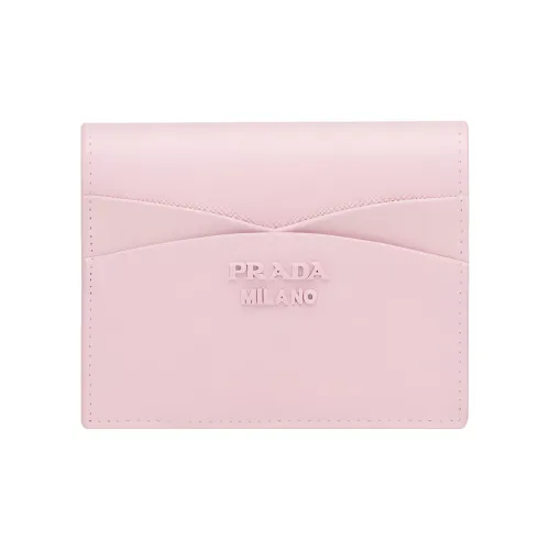 prada bag Saffiano Leather Wallet Women's Snow Pink