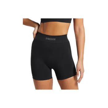 GYMSHARK Seamless Boxers Sports Shorts Women's Black