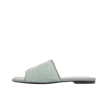 Lanvin Slide Slippers Women's Green