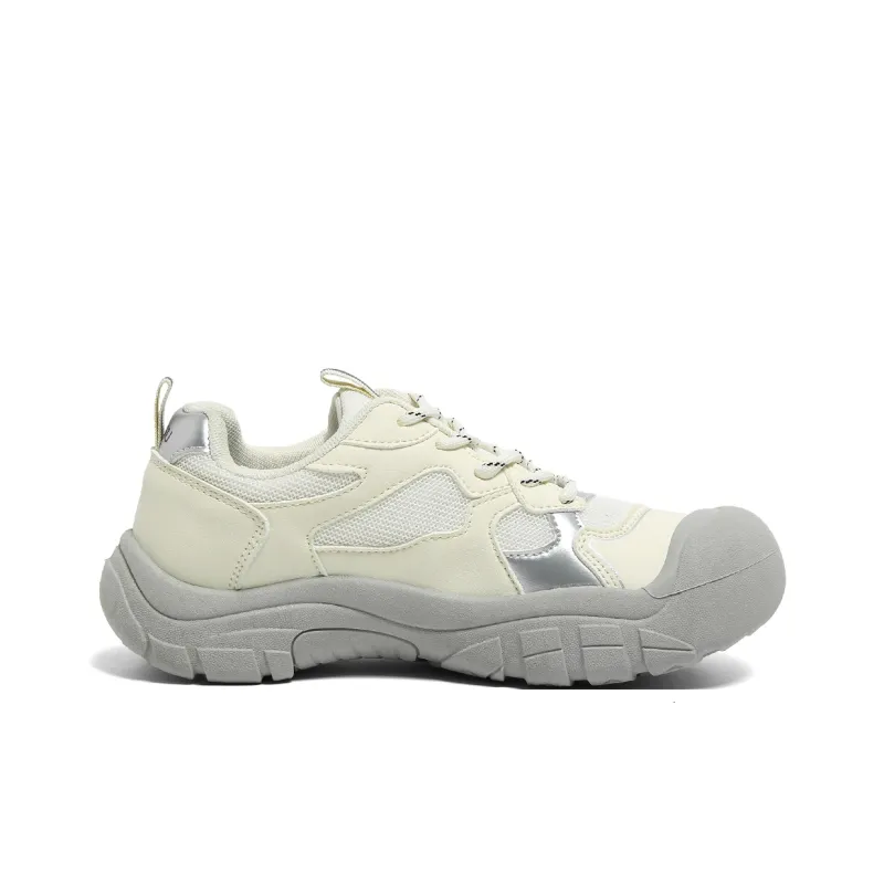 HUANQIU Shock Absorbers With Slip Resistant And Abrasion Resistant Properties Low Top Hiking Shoes Women's Beige Gray-1