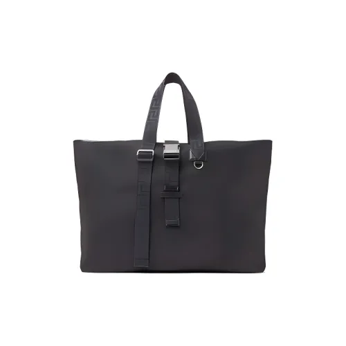 VERSACE VERSACE Cow Leather Portable tote Dusy Men's Black