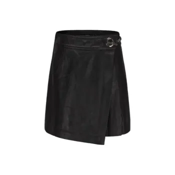 GIMING Fashion Leather Short Skirts Women's Black