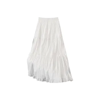 TOUCH Casual Long Skirt Women's White