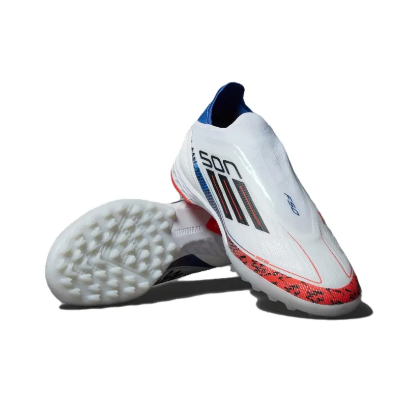 Adidas F50 PRO Anti Slip Wear Resistant Soccer Shoes Unisex White-3