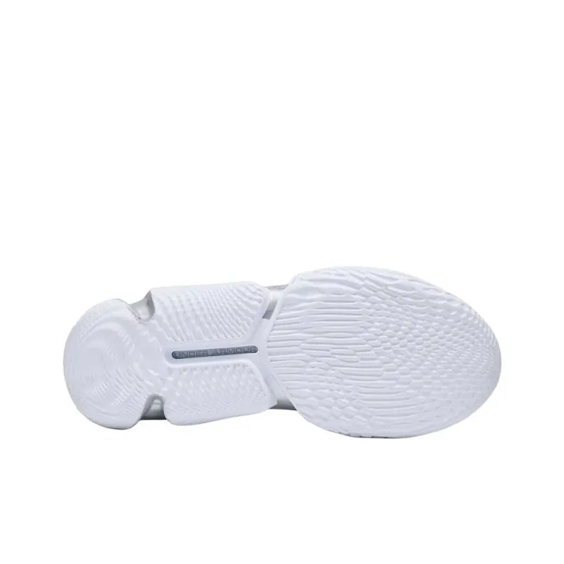 Under Armour Flow FutureX 3 Anti Slip Wear Resistant Low Top Casual Running Shoes Unisex White Silver-3