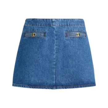 COACH Denim Short Skirts Women's Blue