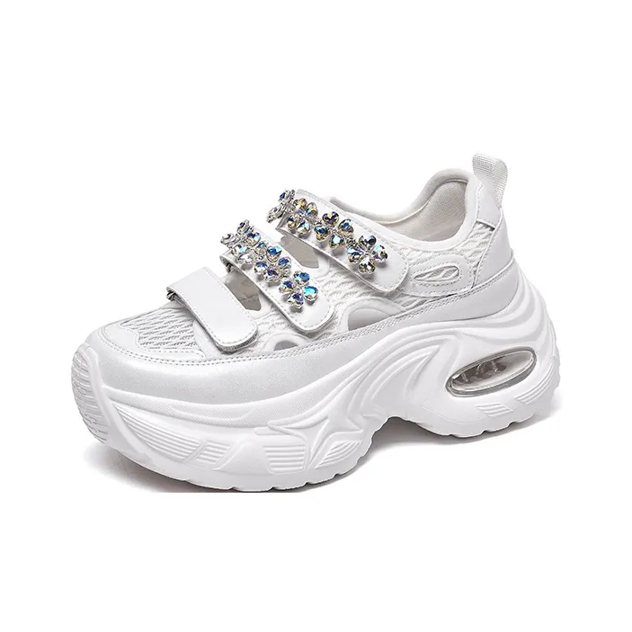 Lee Cooper Anti Slip And Wear Resistant Height Increasing Low Top Chunky Sneakers Women's-1