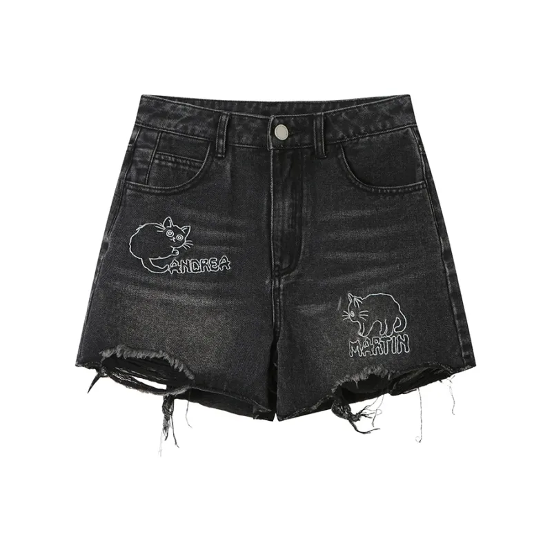 ANDREA MARTIN Denim Shorts Women's-0