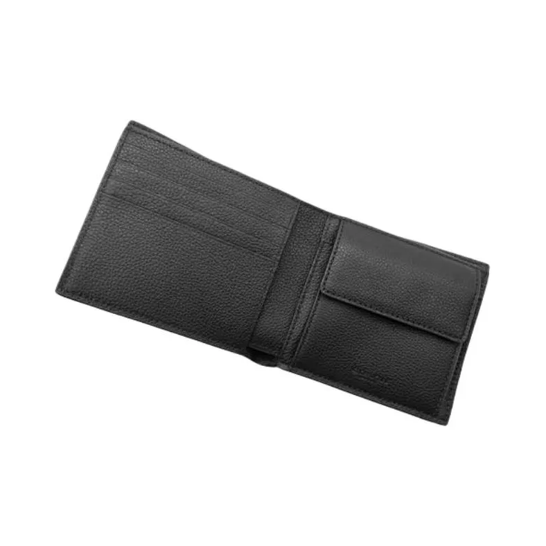 COACH Smooth Calf Leather Wallet Mini Men's Black-3