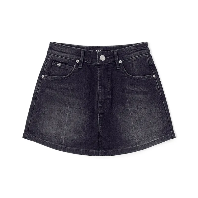 Lee Denim Short Skirts Women's Black Gray-0