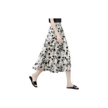 Flowers In Water Casual Long Skirt Women's