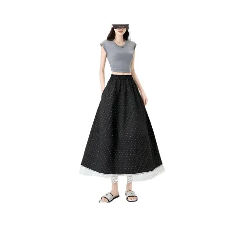 Flowers In Water Casual Long Skirt Women's
