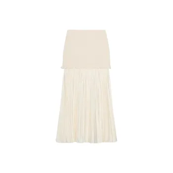 ZARA Casual Long Skirt Women's Raw White