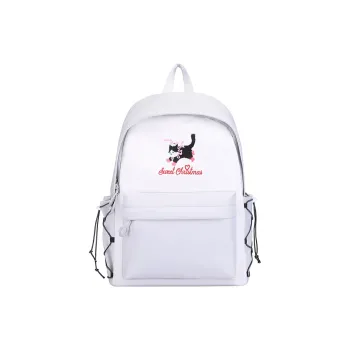 AIBAG Canvas Backpack Unisex White/Grey/Black/Orange