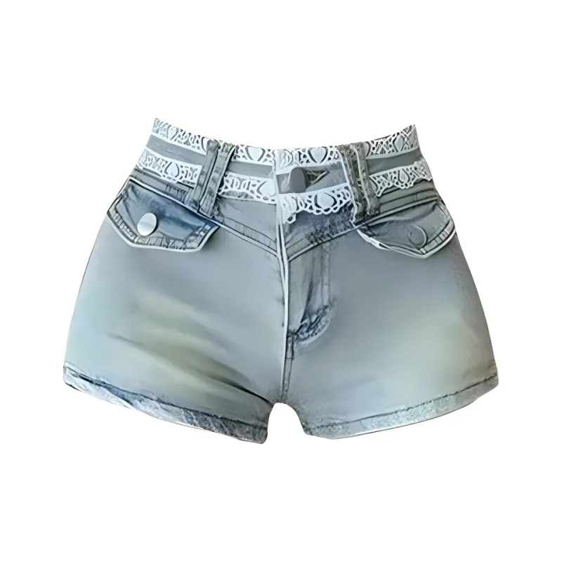 Honey Denim Shorts Women's Light Blue-1