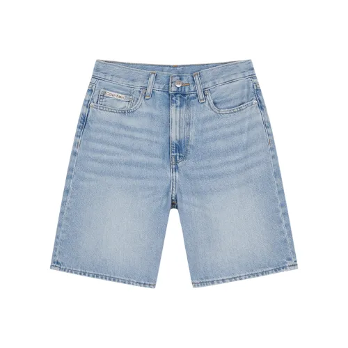 CALVIN KLEIN SS25 Denim Shorts Women's Light Blue