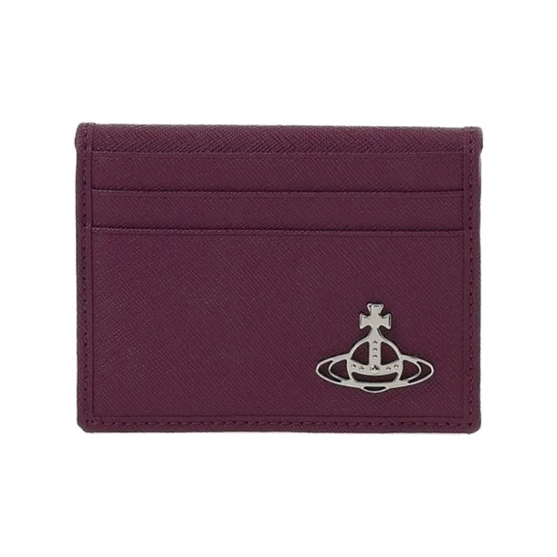 Vivienne Westwood Sapiano Leather Card Holder Men's Fuchsia-0