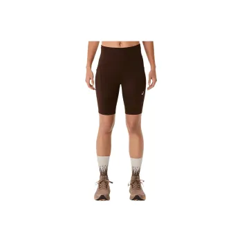 Asics ROAD HIGH WAIST 8IN SPRINTER Sports Shorts Women's Coffee