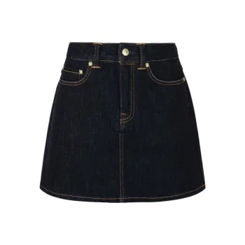 EVISU 2025 Spring Denim Short Skirts Women's Denim Blue