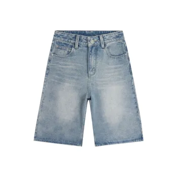 Rose Denim Shorts Women's Cream Blue