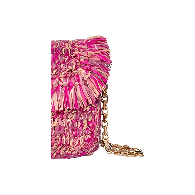Vanessa Bruno Raffia Shoulder Bag Extra Mini Women's Pink-2