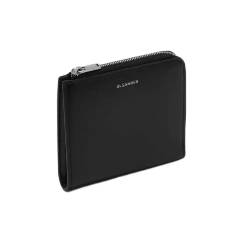 JIL SANDER Calfskin Wallet Men's Black-1