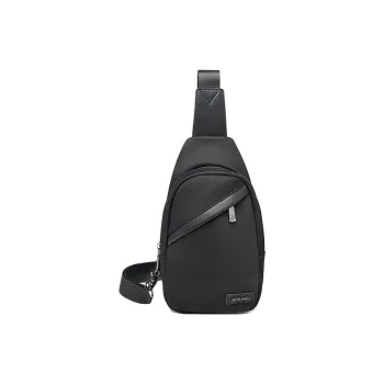 AOKANG Fabric Sling Bag Medium Size Men's Classic Black