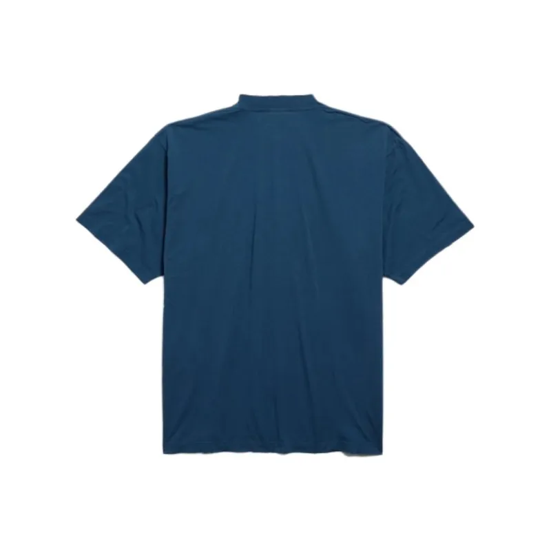 Balenciaga T Shirt Regular Fit Men's Dark Blue-1