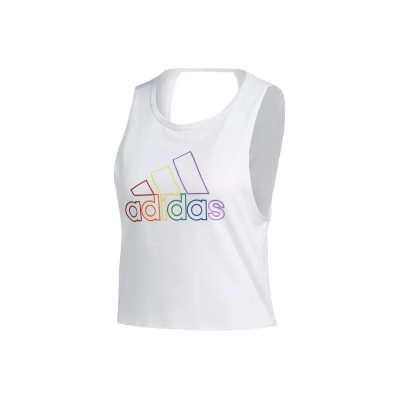 Adidas Own The Run Pride Sport Vests Women's White-0