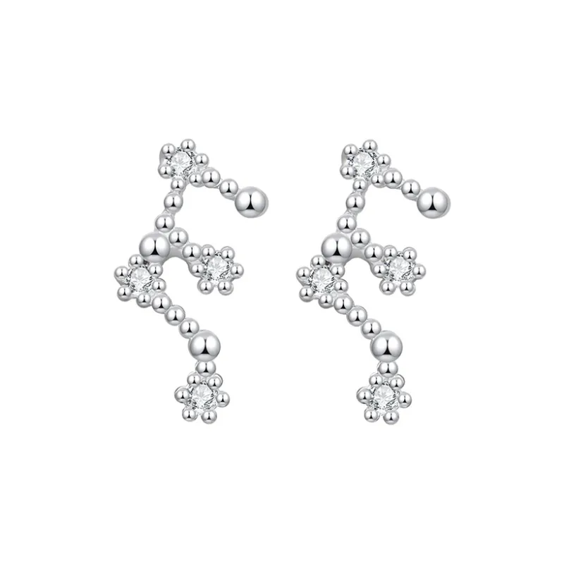JAY S999 Fine Silver Stud Earrings Unisex-12