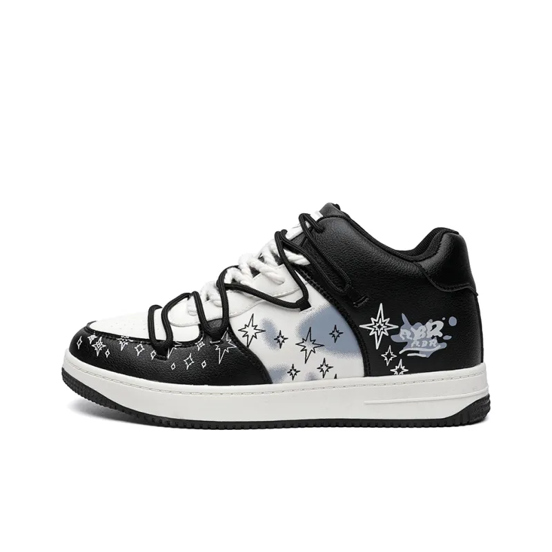 ABIDJAN Graffiti Lightweight Mid Top Skateboard Shoes Unisex-10