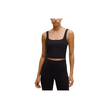 Lululemon Wunder UnderCropped Collection Tank Top Light Support A/B Cup Tonal Stripe Sports Underwear Women's