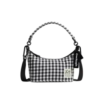 Coachtopia Loop Recycled PET Plastic Shoulder Bag, Crossbody Bag, Handbag Large Size Unisex Black & White