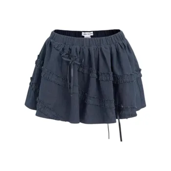 URBAN REVIVO Denim Short Skirts Women's Indigo
