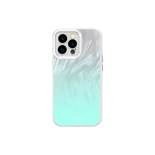 Wei Xin Acrylic Material Camlet Gradient Green Phone Cases Compatible With IPhone 16/15 Pro Max/Apple 13/14 Pro/Max