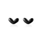 Heart Stud Earrings[999 Fine Silver]