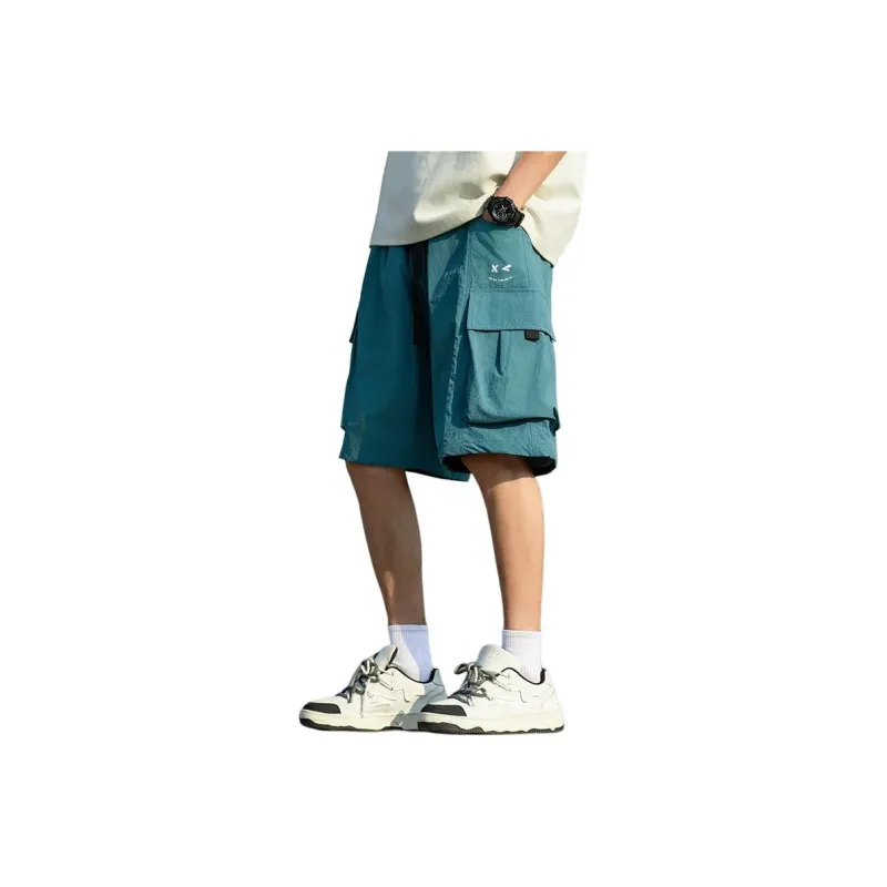 Warrior Huichao Riding The Wind Collection Cargo Shorts Unisex Light Purple-10