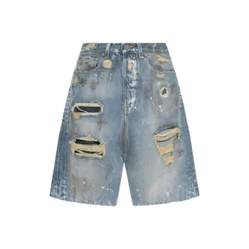 Vetements Ripped Detail Distressed Shorts