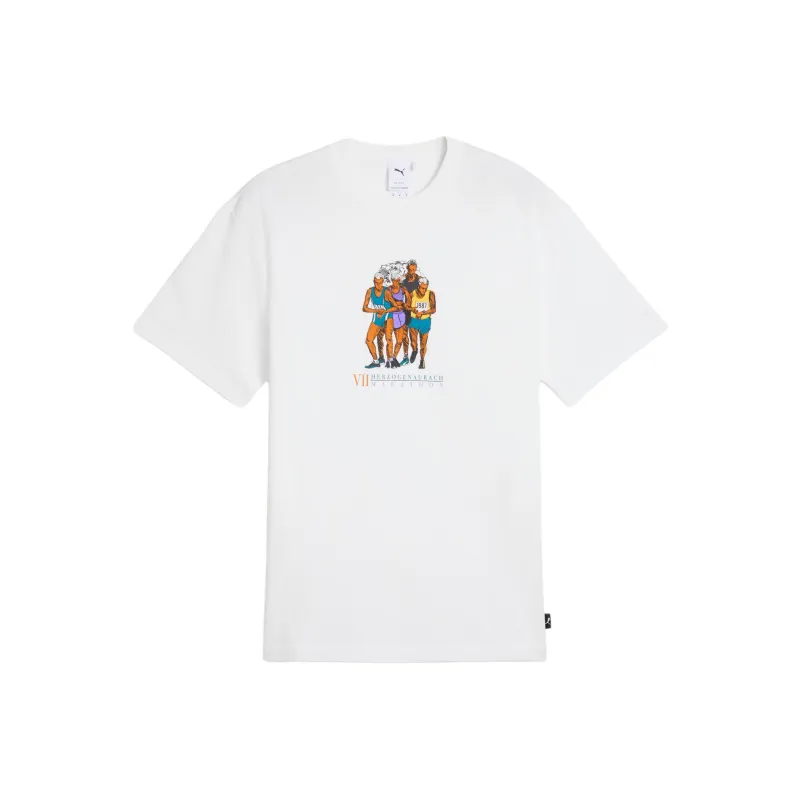 PUMA GRAPHICS MARATHON T Shirt Unisex White-0