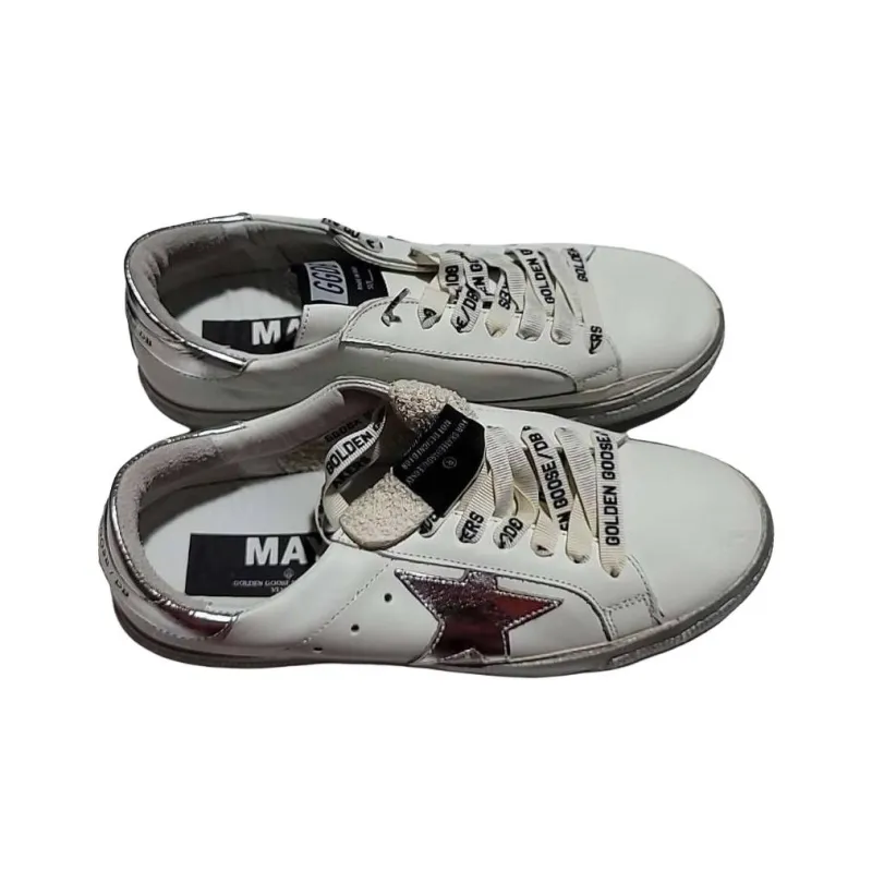 Golden Goose May Low Top Skateboard Shoes Women's White-2