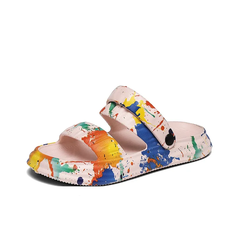 Ncmt Beach Sandals Unisex White Blue/White Red-6